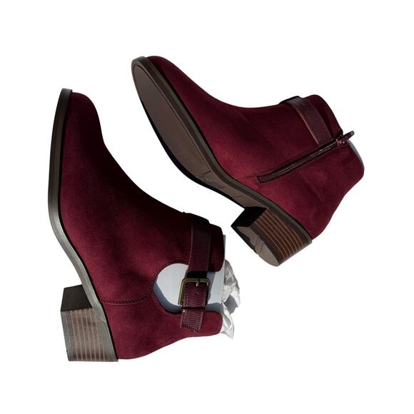 Market & Spruce Burgundy Ankle Boots - Picture 4 of 9
